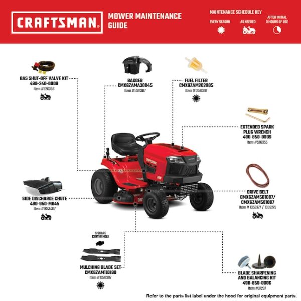 CRAFTSMAN T100 36-in 11.5-HP Gas Riding Lawn Mower - Image 6