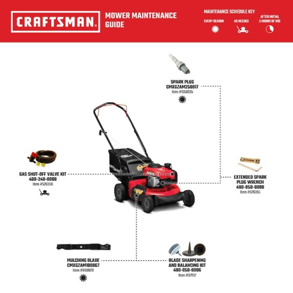 CRAFTSMAN M160 Vertical Storage 21-in Gas Push Lawn Mower with 150-cc Briggs and Stratton Engine - Image 8