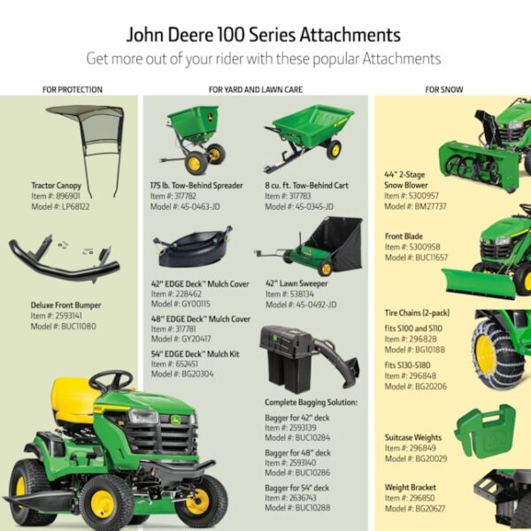 John Deere S130 42-in 22-HP V-twin Gas Riding Lawn Mower - Image 13