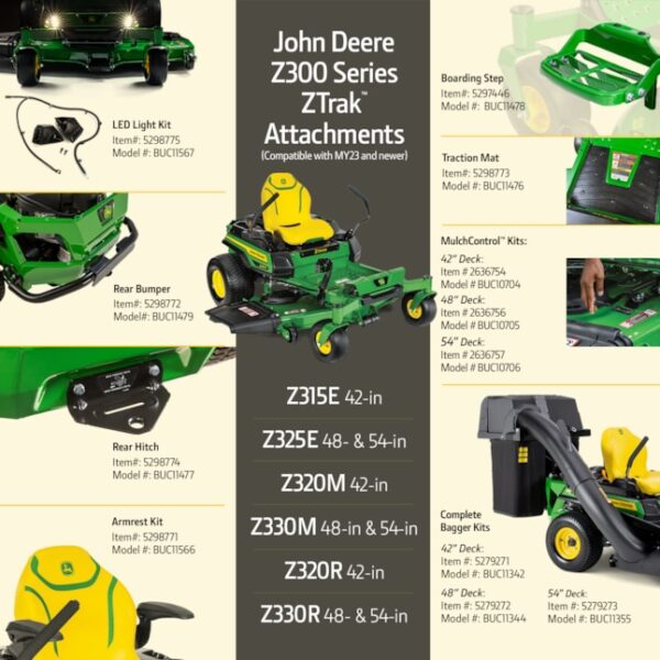 John Deere Z330M ZTrak 54-in 23-HP V-twin Gas Zero-turn Riding Lawn Mower - Image 13