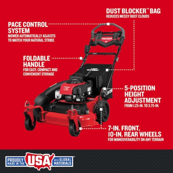 CRAFTSMAN M430 28-in Gas Self-propelled Lawn Mower with 223-cc Briggs and Stratton Engine - Image 2