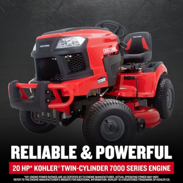 CRAFTSMAN T2200K Turn Tight 42-in 20-HP V-twin Gas Riding Lawn Mower - Image 5