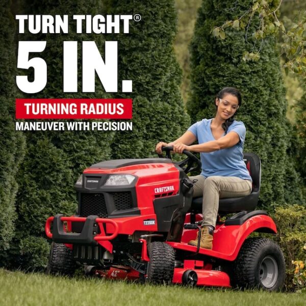 CRAFTSMAN T2200K Turn Tight 42-in 20-HP V-twin Gas Riding Lawn Mower - Image 3