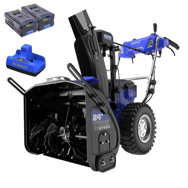 Kobalt 80-volt 24-in Two-stage Self-propelled Battery Snow Blower 5 Ah (Battery and Charger Included)