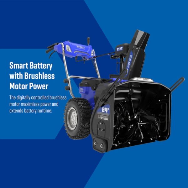 Kobalt 80-volt 24-in Two-stage Self-propelled Battery Snow Blower 5 Ah (Battery and Charger Included) - Image 4