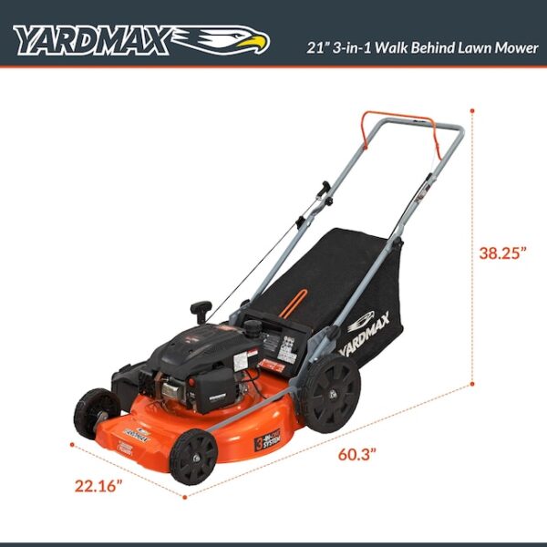 YARDMAX Yg1650 21-in Gas Push Lawn Mower with 170-cc Engine - Image 3