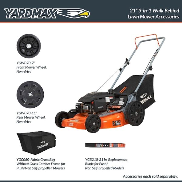 YARDMAX Yg1650 21-in Gas Push Lawn Mower with 170-cc Engine - Image 5