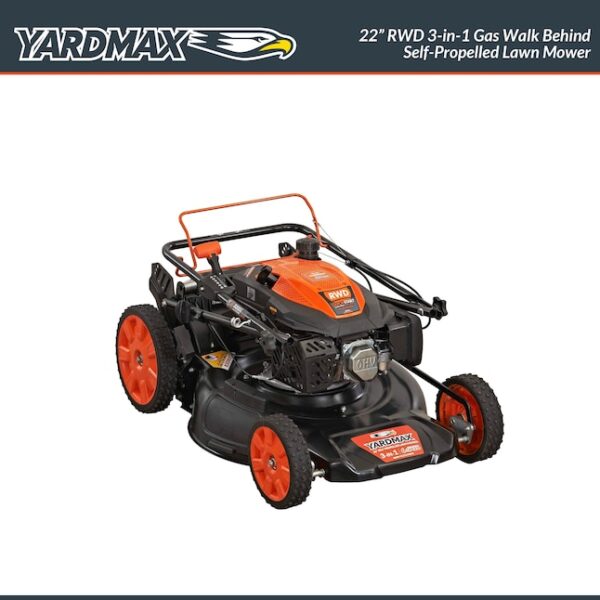 YARDMAX YG2760 22-in Gas Self-propelled Lawn Mower with 201-cc Engine - Image 4